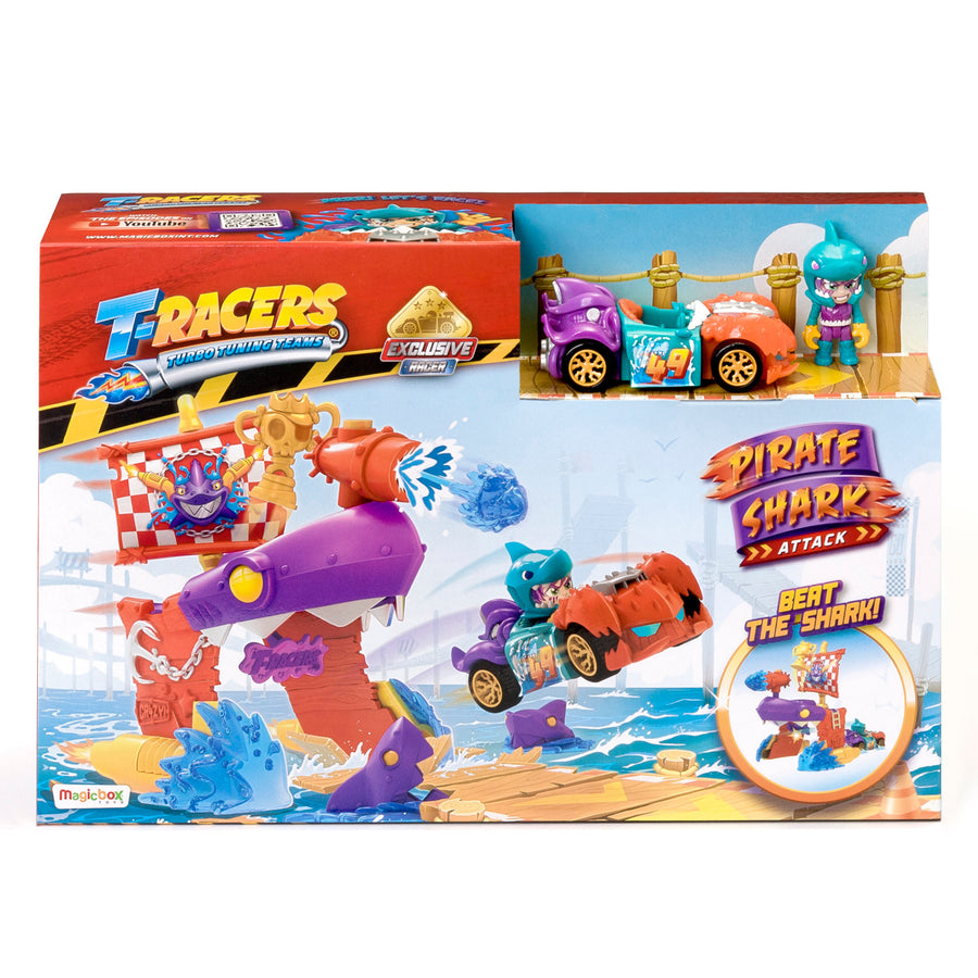T-Racers PTRSD014IN20 Pirate Shark Playset Exklusivt Fordon