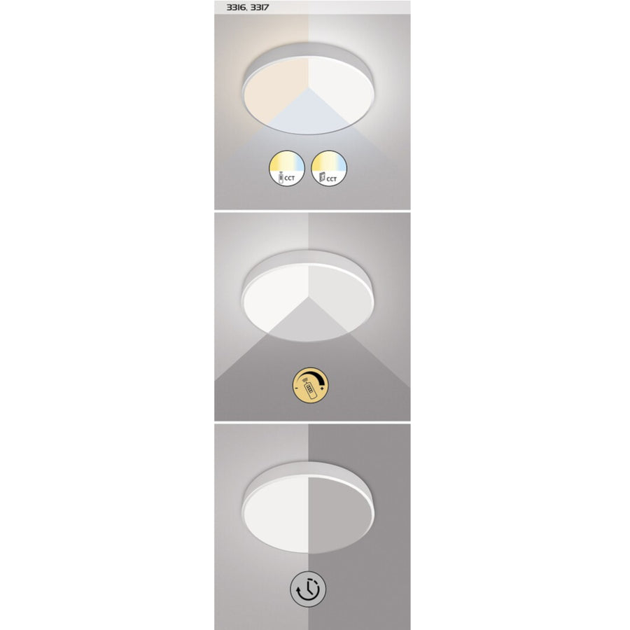 Rabalux 3317 Taklampa Tesia, Ind. Ceil LED 60W Silver D60cm - Takplafond