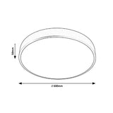 Rabalux 3317 Taklampa Tesia, Ind. Ceil LED 60W Silver D60cm - Takplafond