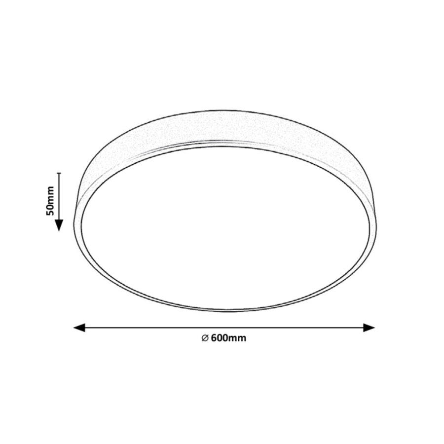 Rabalux 3317 Taklampa Tesia, Ind. Ceil LED 60W Silver D60cm - Takplafond
