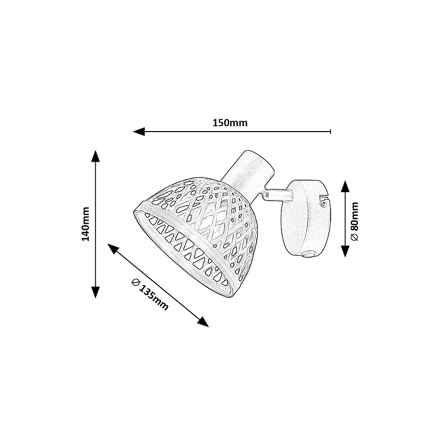 Rabalux 3133 Rottinglampa E14 1xMAX15W Svart - Vägglampa