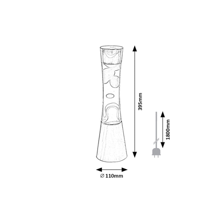 Rabalux 7028 Minka Lavalamp Gy6.35 20W, 39,5 cm Regnbåge - Dekorativ Lampa