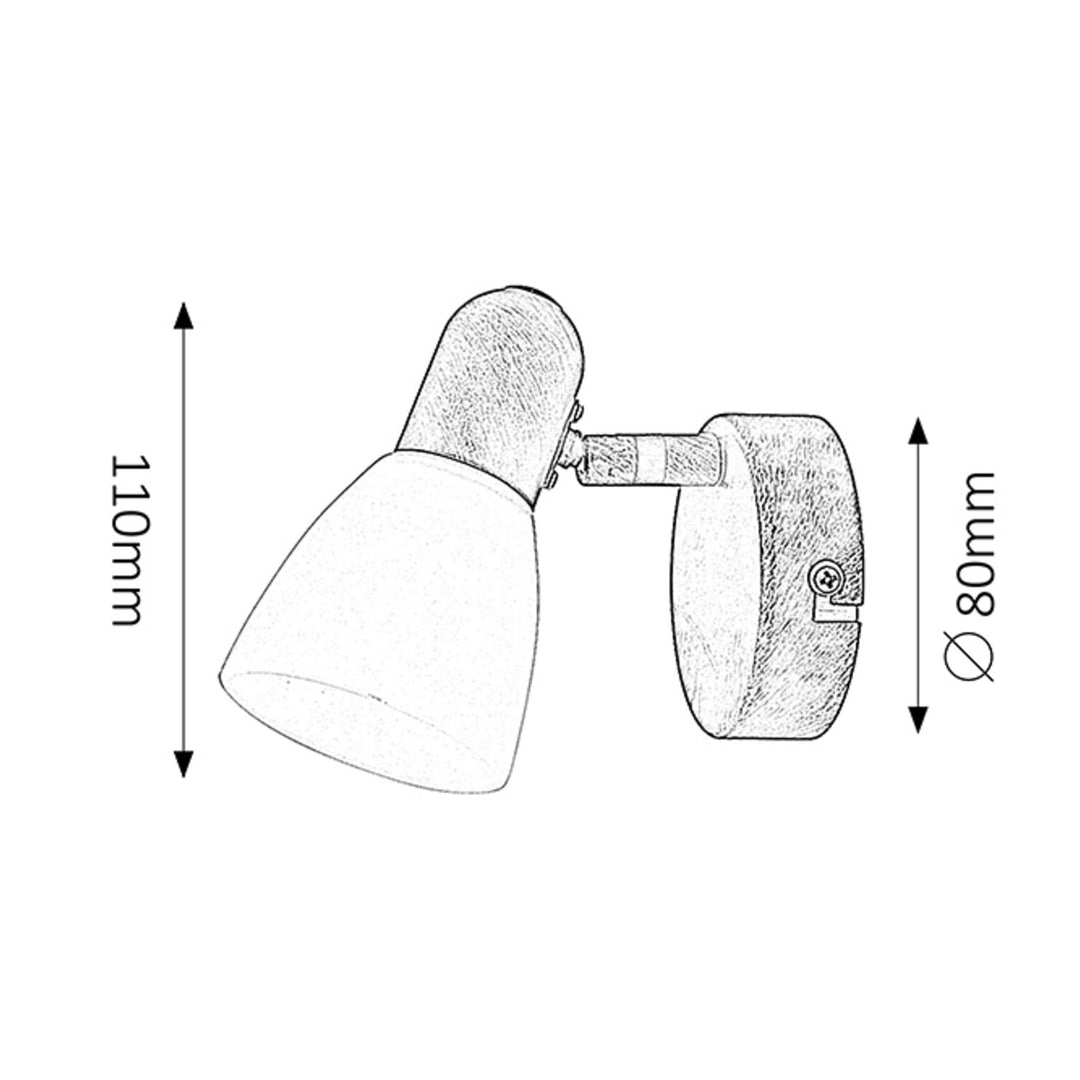 Rabalux 6591 Vägglampa Soma Spot E14 1x40W Antikbrun Kräm