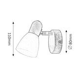 Rabalux 6591 Vägglampa Soma Spot E14 1x40W Antikbrun Kräm