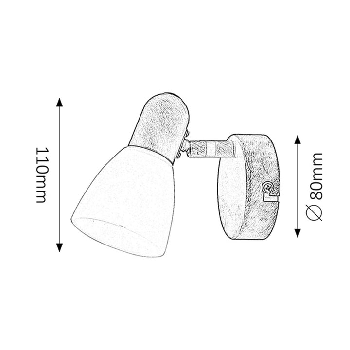 Rabalux 6591 Vägglampa Soma Spot E14 1x40W Antikbrun Kräm