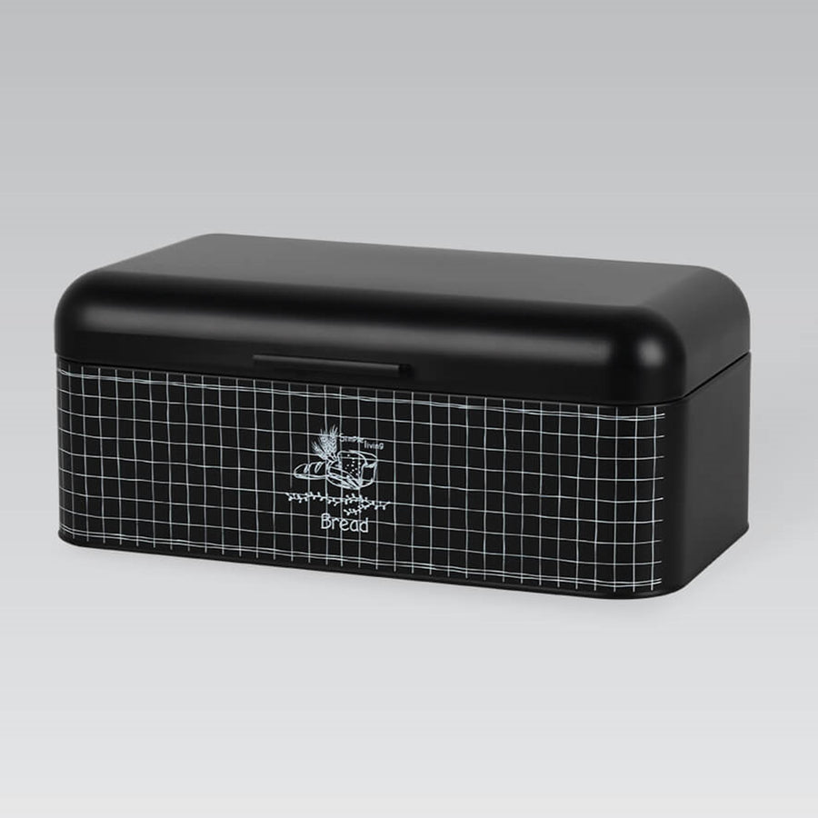 Maestro MR-1774 Brödbehållare Med Lock 42×24,8×16,5 cm Stål Svart