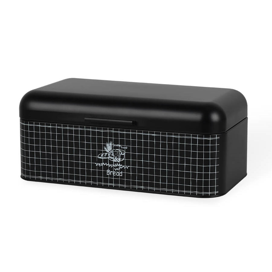 Maestro MR-1774 Brödbehållare Med Lock 42×24,8×16,5 cm Stål Svart