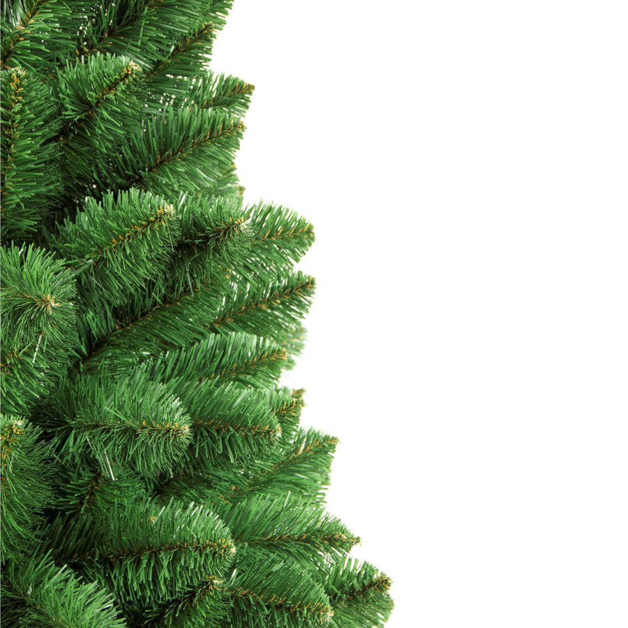 Konstgjord Tall Med Naturlig Stam 180cm Julgran Med Plastbotten PVC-Dekoration Juldekoration