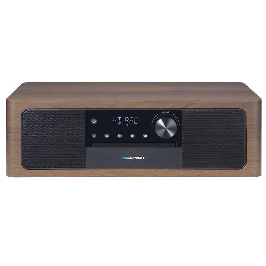 Blaupunkt Microsystem Med Bluetooth HDMI ARC 50 W RMS (2 x 25 W) FM-Radio CD-Spelare LED-Display AUX Fjärrkontroll Träskåp
