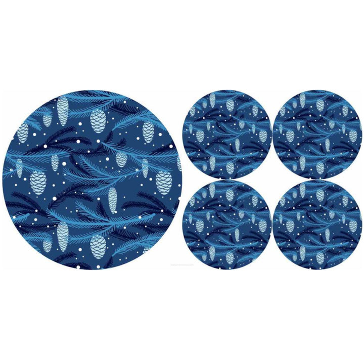 Rund filtbordsunderlägg set 1 + 4 - CONE