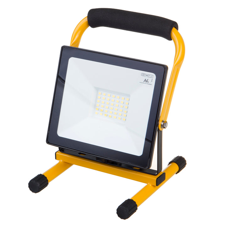 Maclean Byggstrålkastare Med PIR-Rörelsesensor 50W LED-Arbetsljus 4000 Lumen För Inom- Och Utomhusbruk Strålkastare Vridbar (Neutral Vit, 50 W)
