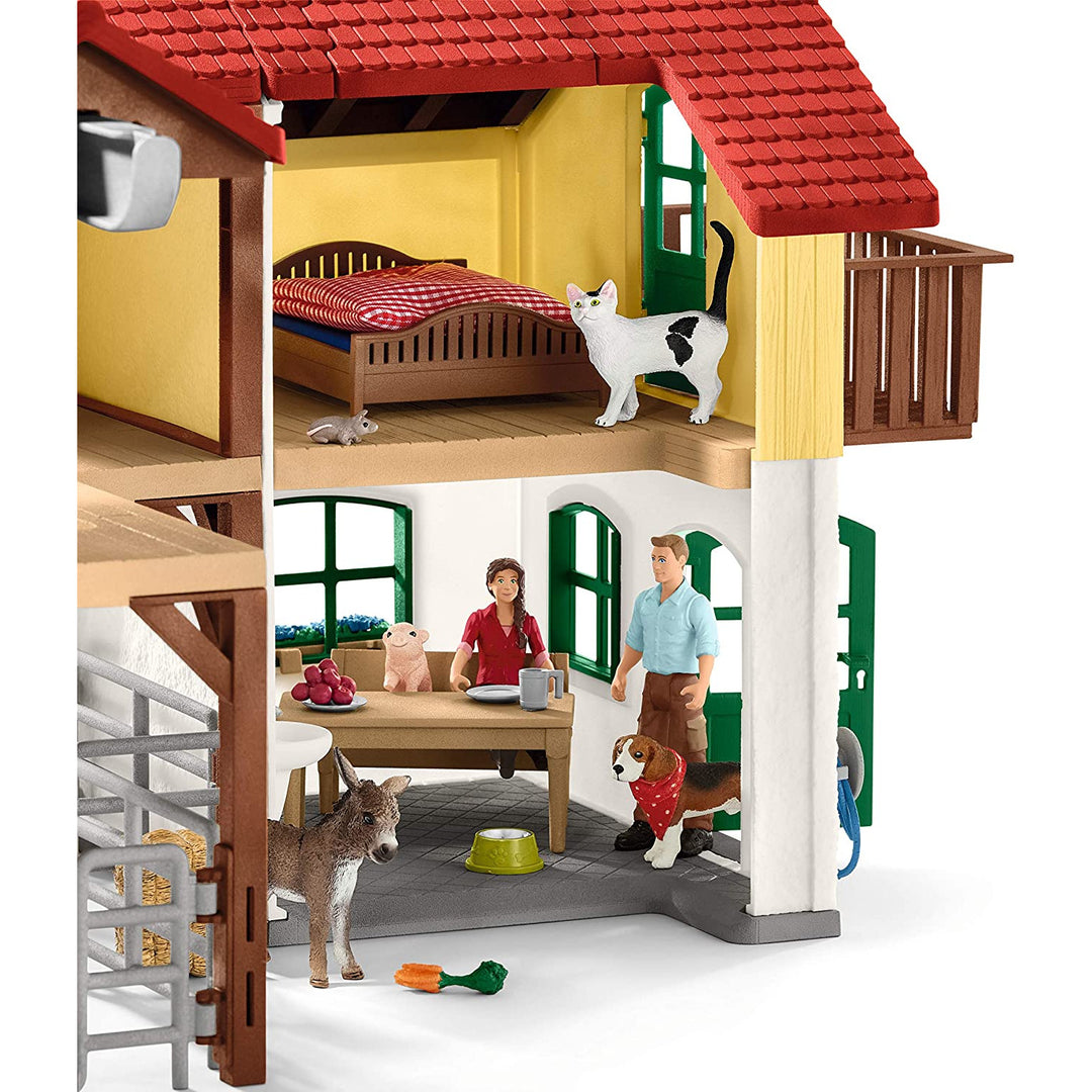 Schleich Schleich Large Farm House Lekset Med Tillbehör Stall Och Djur 42407