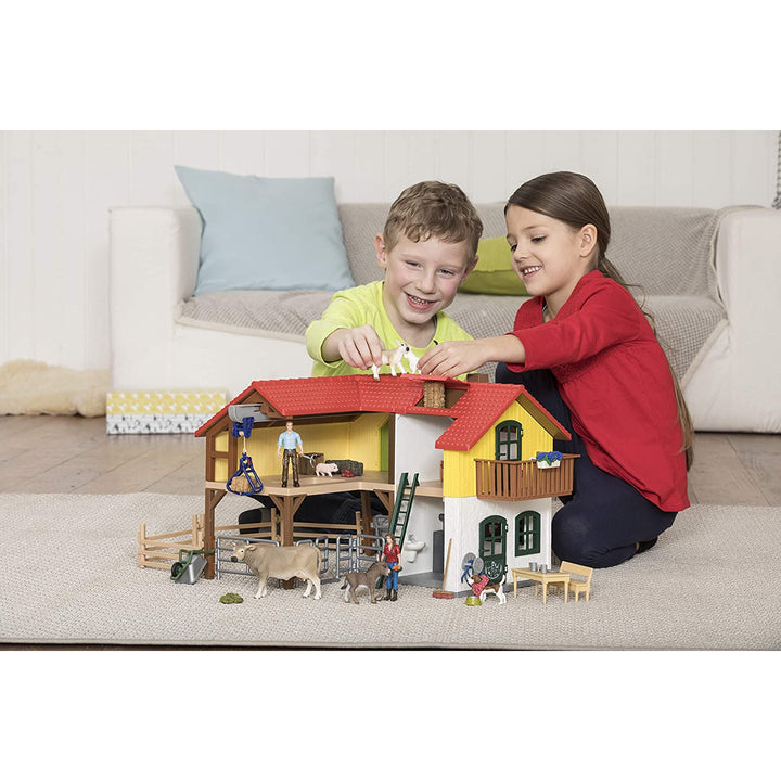 Schleich Schleich Large Farm House Lekset Med Tillbehör Stall Och Djur 42407