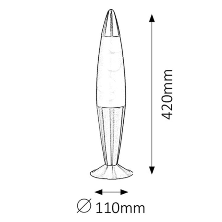 Rabalux Lollipop 2 Lavalamp E14 25W Orange-Lila - Dekorativ Lampa