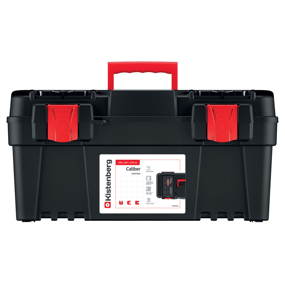 KISTENBERG CALIBER KCR5530 Verktygslåda Verkstad Förvaringslåda Bärhandtag 55 cm Stabil ABS-plast