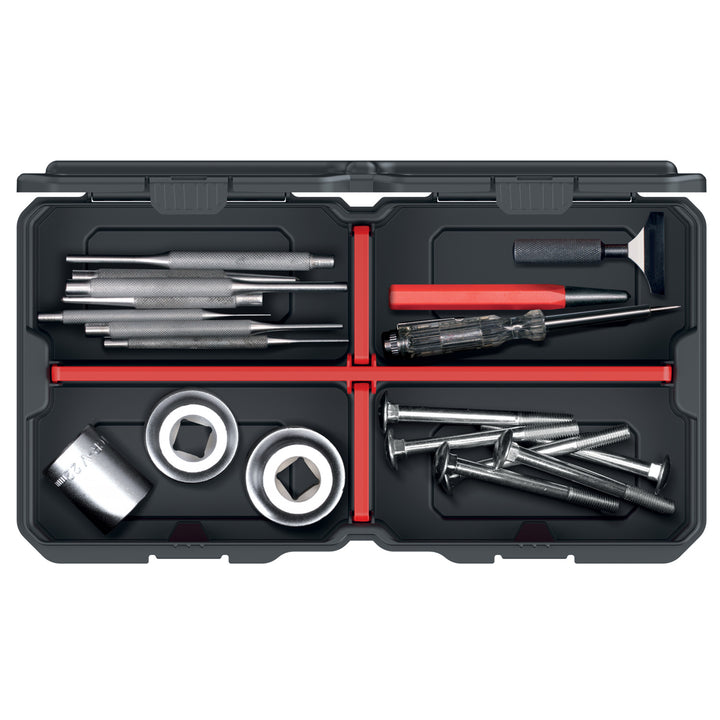 Tool Organizer Verktygslåda 3 Avtagbara Fack 285 x 158 x 57 mm Svart Lock
