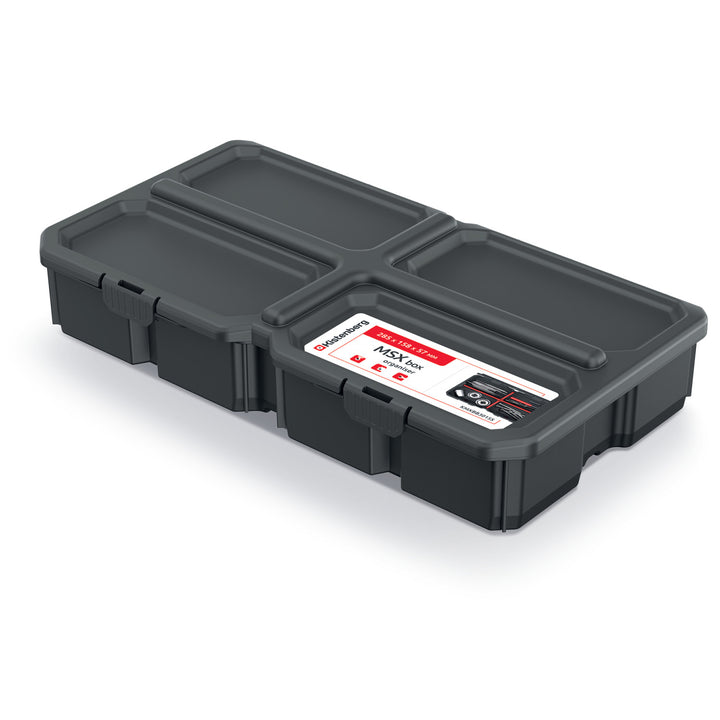 Tool Organizer Verktygslåda 3 Avtagbara Fack 285 x 158 x 57 mm Svart Lock