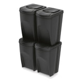 Keden Sortibox Avfallssepareringssystem 4x35L Set Avfallssepareringskärl Återvinning Återvinningskärl Avfallssorteringskorgar Plastsoptunnor