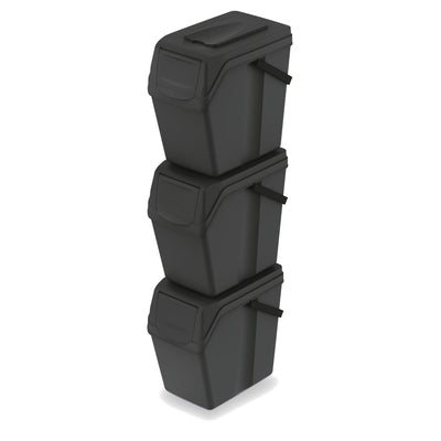 Keden SORTI BOX 3x25l soptunna - svart återvinning