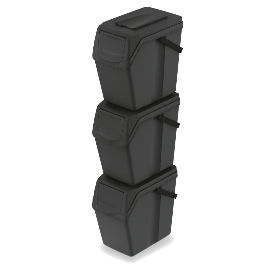Keden SORTI BOX 3x25l soptunna - svart återvinning