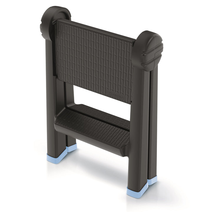 Keden Titan Ladder Stegpall Hopfällbart Steg Med 2 Steg Verkstadsstege Kan Belastas Upp Till 150 kg Halkfri Plast 47x43x63 cm