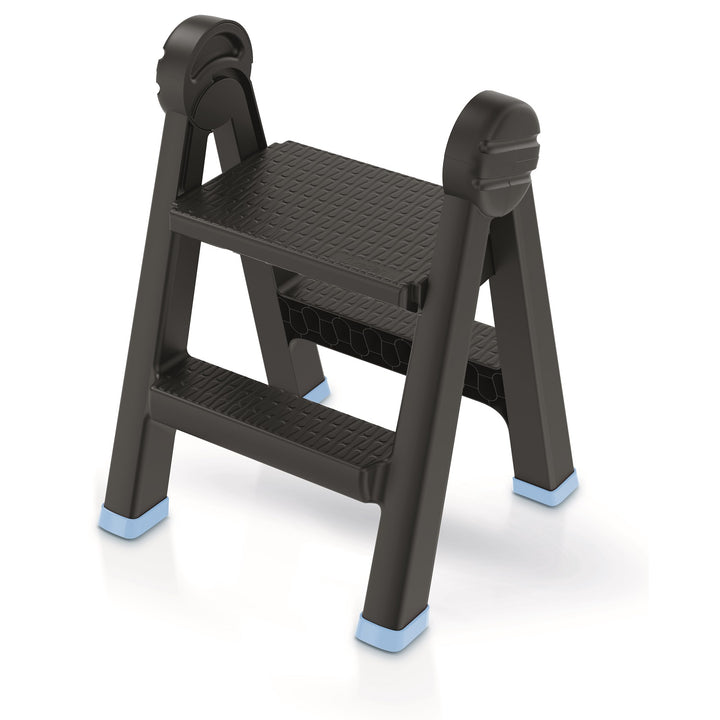 Keden Titan Ladder Stegpall Hopfällbart Steg Med 2 Steg Verkstadsstege Kan Belastas Upp Till 150 kg Halkfri Plast 47x43x63 cm