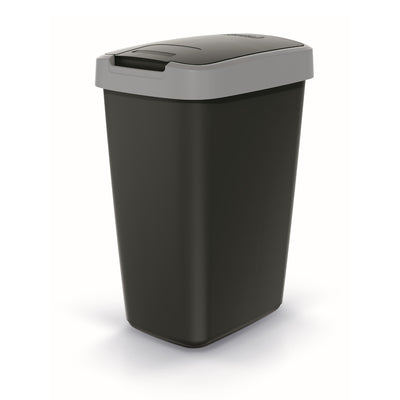 Keden Compacta Q Papperskorg Med Sväng- Och Gångjärnslock 12 L Avfallsbehållare I Plast Återvinning Avfallssamlare