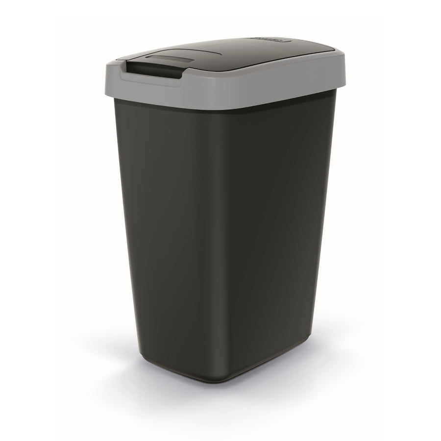 Keden Compacta Q Papperskorg Med Sväng- Och Gångjärnslock 12 L Avfallsbehållare I Plast Återvinning Avfallssamlare
