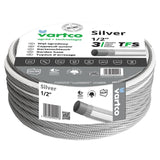 Vartco Silver TFS 3-Lagers Trädgårdsslang Vattenslang Flexibel Antivridslang Trädgårdsbevattning Flexibel Slang UV-Beständig 25 Bar 1/2" 50m