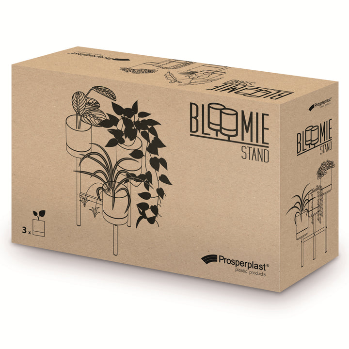 Prosperplast Bloomie Stand IKD3L-S449 Trebensstativ Blomsterbädd Med Metallram - Krukväxtfärg Vit