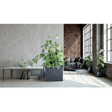 Urbi Case Betong Effekt Tower Planter Med Inre Kruka Växt Tråg Blomtråg För Inomhus Och Utomhusbruk Rektangulär Plast (77x23,5x68,7cm, Antracit)