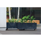 Prosperplast Urbi Case Urbi Case Concrete Effect N Flower Box Med Ben För Inomhus Och Utomhusbruk Rektangulär Blomkruka Inkl. Planter Plastic 770x235x300mm (Antracit)