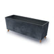 Prosperplast Urbi Case Urbi Case Concrete Effect N Flower Box Med Ben För Inomhus Och Utomhusbruk Rektangulär Blomkruka Inkl. Planter Plastic 770x235x300mm (Antracit)