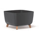 Prosperplast Gracia Square Flowerpot Med Avtagbara Ben Inkl. Insats För Inomhus- Och Utomhusbruk Square Planter Plastic UV-Beständig 39x39x27cm Antracit