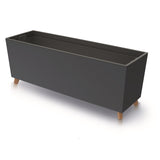Prosperplast Urbi Case N Flower Box Med Ben Och Inre Kruka För Inomhus Och Utomhusbruk Rektangulär Blomkruka UV-Beständig Rektangulär 77x23,5x30cm (Antracit)