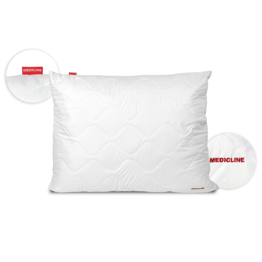 Medicline Kudde 80x80cm Täckmaterial Tillverkat Av Mikrofiber Vikt: 60-80 g/m2 Fyllnadsmaterial Tillverkat Av Silikon Hypoallergenisk Tvättbar Upp Till 30 Grader