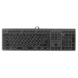 A4tech FX60H QWERTY Speltangentbord 12 Multimedianavigeringsknappar 2 USB Plug & Play-Portar USB-Kontakt Trådbunden Kabellängd 1,5 m (Vit Bakgrundsbelysning)