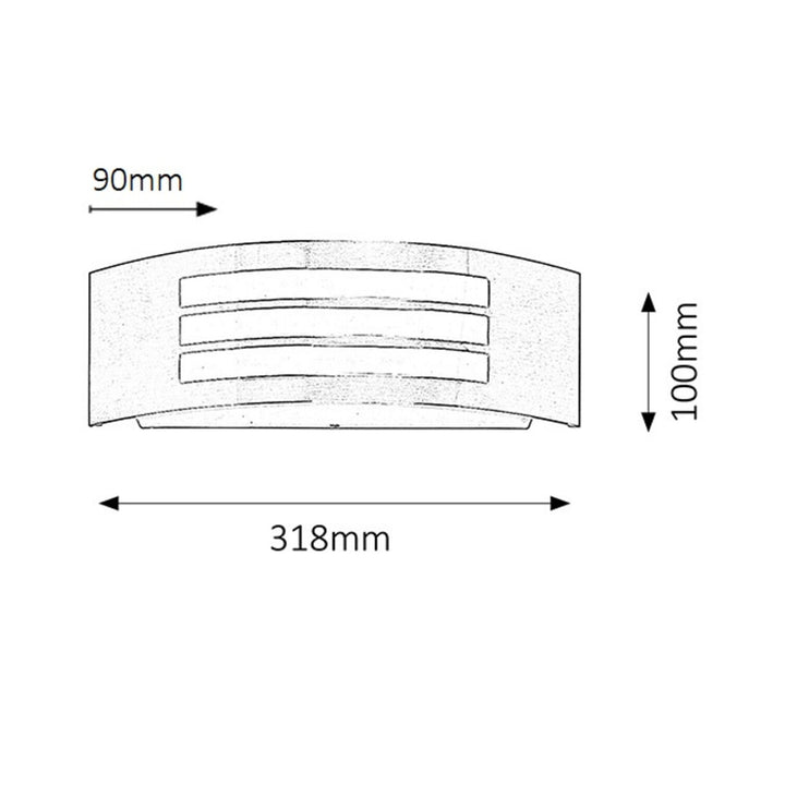 Rabalux Roma 8410 Inox Stål Utomhusvägglampa Satin Krom Silver IP44 E27