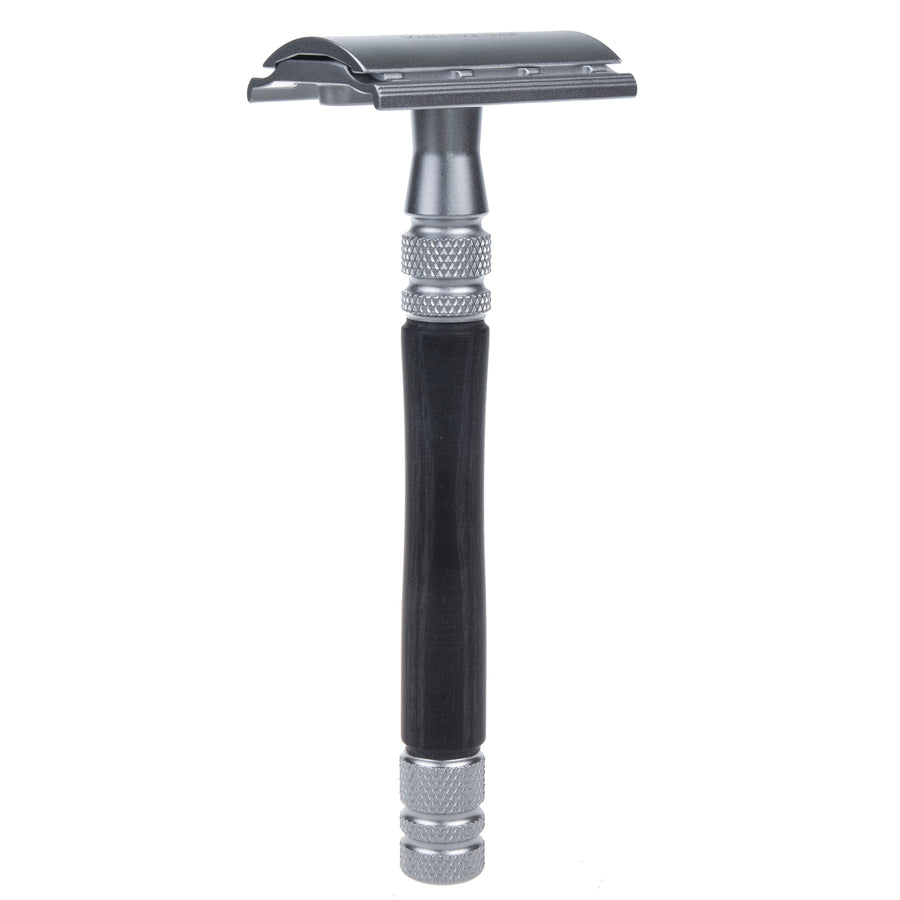 Shaver Feather WS-D2S Razor Blade Shaver Rostfritt Stål Metalldelar Träelement Stand