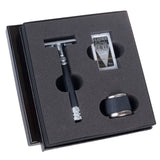 Shaver Feather WS-D2S Razor Blade Shaver Rostfritt Stål Metalldelar Träelement Stand