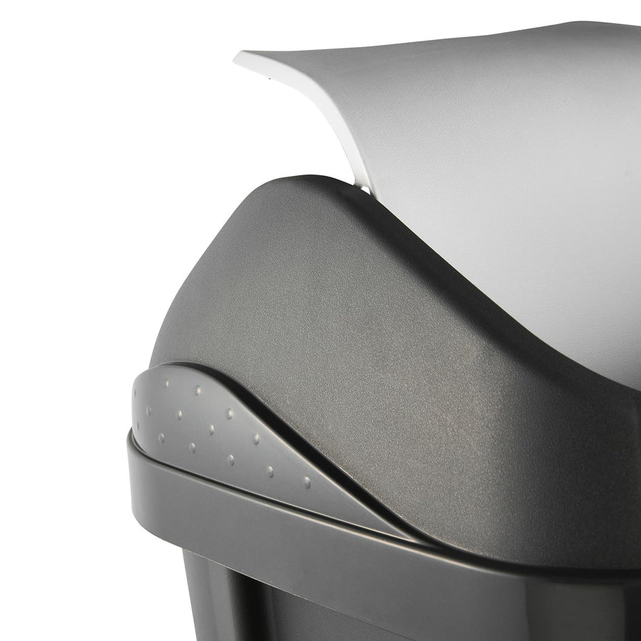 Keeeper Papperskorg Med Svängbart Lock Soptunna Grafit 25L