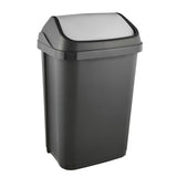 Keeeper Papperskorg Med Svängbart Lock Soptunna Grafit 25L