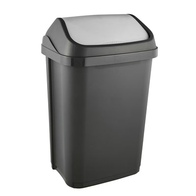Keeeper Papperskorg Med Svängbart Lock Soptunna Grafit 25L