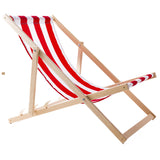 Woodok 2-Sits Solstolsset Av Bokträ Solstol För Självmontering Solstol Trädgårdssäng För Strand Trädgård Balkong Och Terrass Hopfällbar Solstol Upp Till 120 kg Röd/Vit