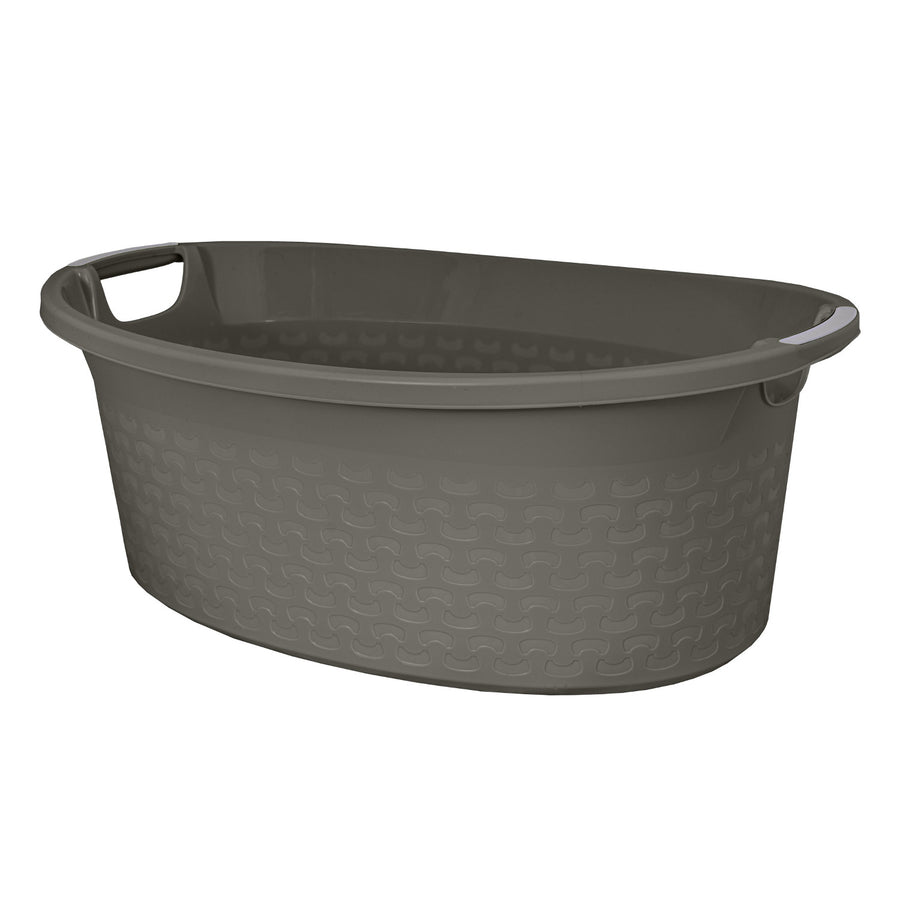 BranQ Cotton 60l Oval Tvättskål Tvättkorg Mörk Melange