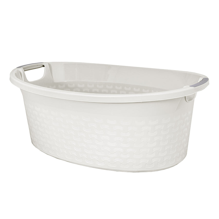 BranQ Cotton 60l Oval Tvättskål Tvättkorg Antikvit