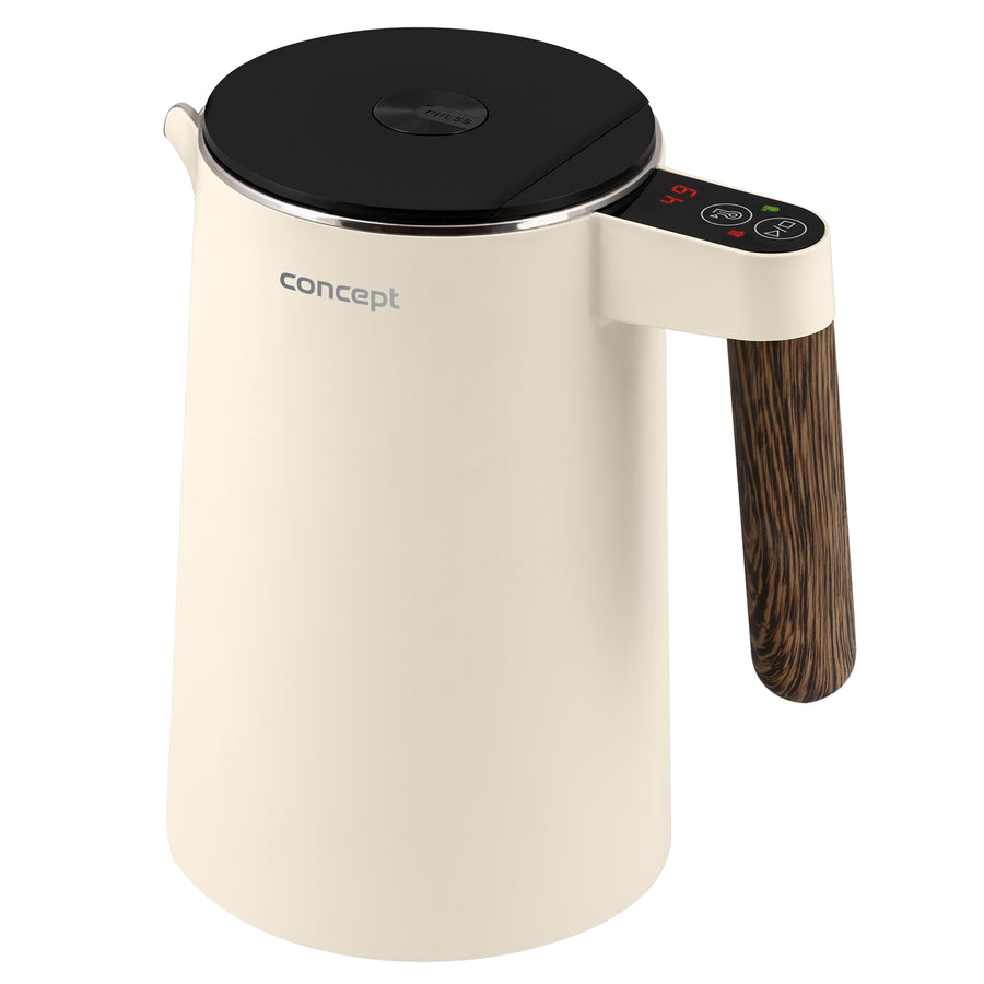 Concept Norwood Vattenkokare I Rostfritt Stål Med Temperaturkontroll 45/60/70/85/90/95/100°C KEEP WARM-Funktion 1,5L 1850-2200 W (Vanilj)