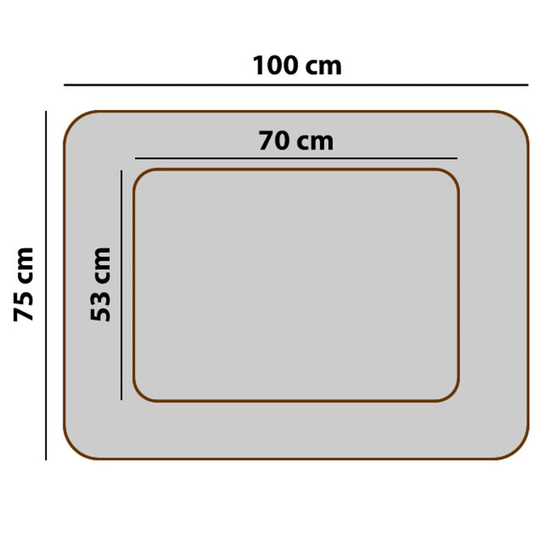 Mestizo Mallorca Comfort Sällskapssäng Hundkorg Hundsoffa Gjord Av Slitstarkt Klädseltyg (yttre mått: 100x75cm / inre mått: 70x53cm, ljusgrå/svart)