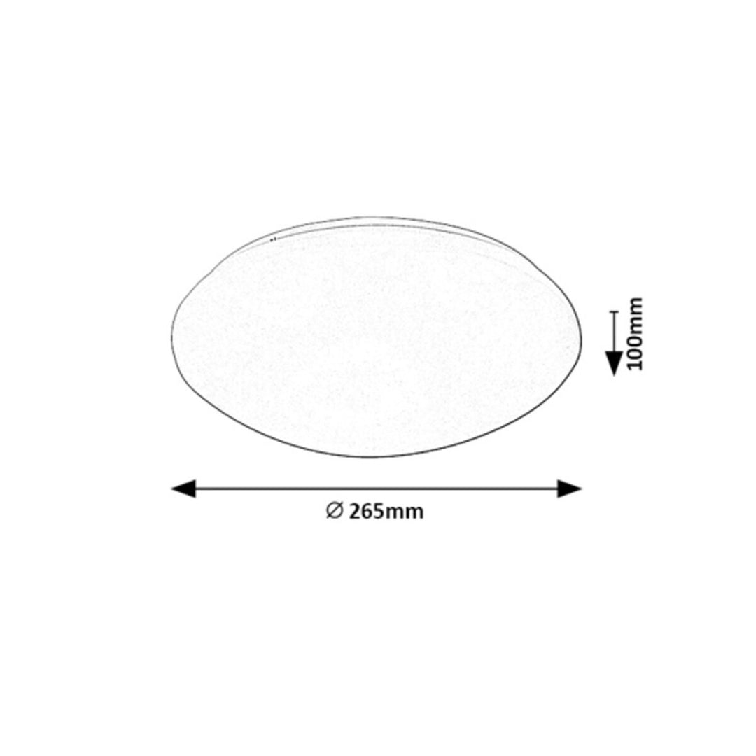 Rabalux Lucas 71332 LED-Taklampa Med Justerbar Mikrovågsrörelsesensor IP44 12W 830 LM LED-Ljuskälla Interiörbelysning Färgtemperatur På 4000 K Naturvit