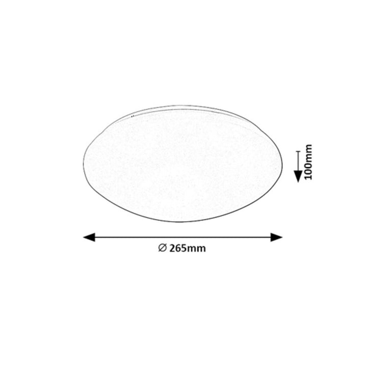 Rabalux Lucas 71332 LED-Taklampa Med Justerbar Mikrovågsrörelsesensor IP44 12W 830 LM LED-Ljuskälla Interiörbelysning Färgtemperatur På 4000 K Naturvit